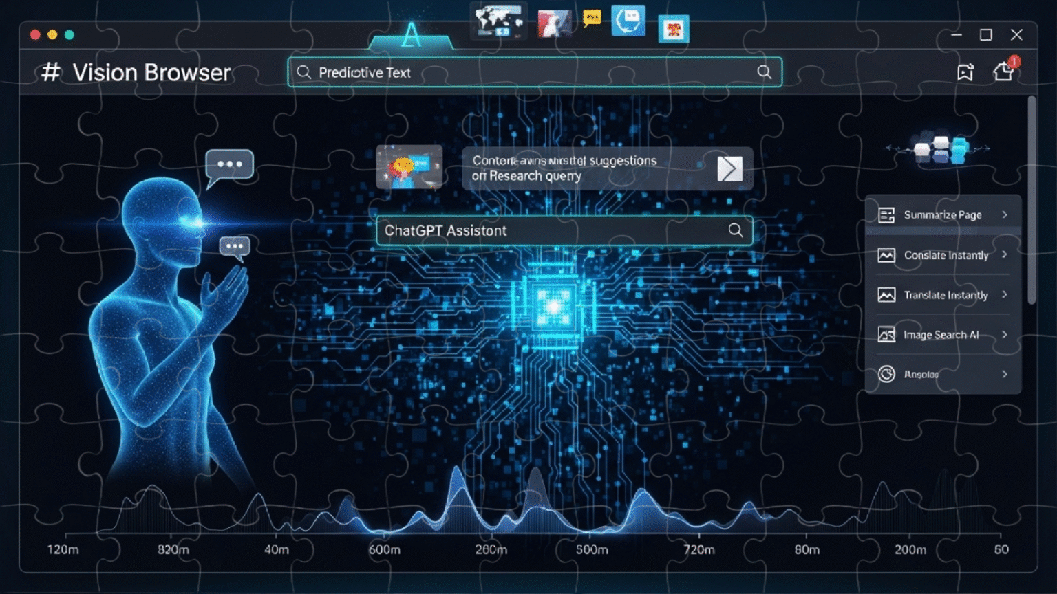 مرورگر ChatGPT Atlas در حال نمایش محیط هوش مصنوعی و مرور وب در سال ۲۰۲۵