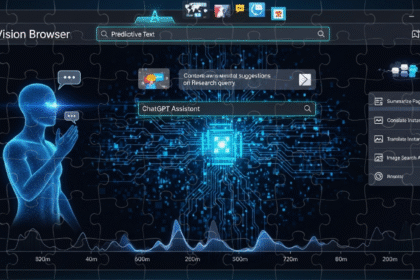 مرورگر ChatGPT Atlas در حال نمایش محیط هوش مصنوعی و مرور وب در سال ۲۰۲۵
