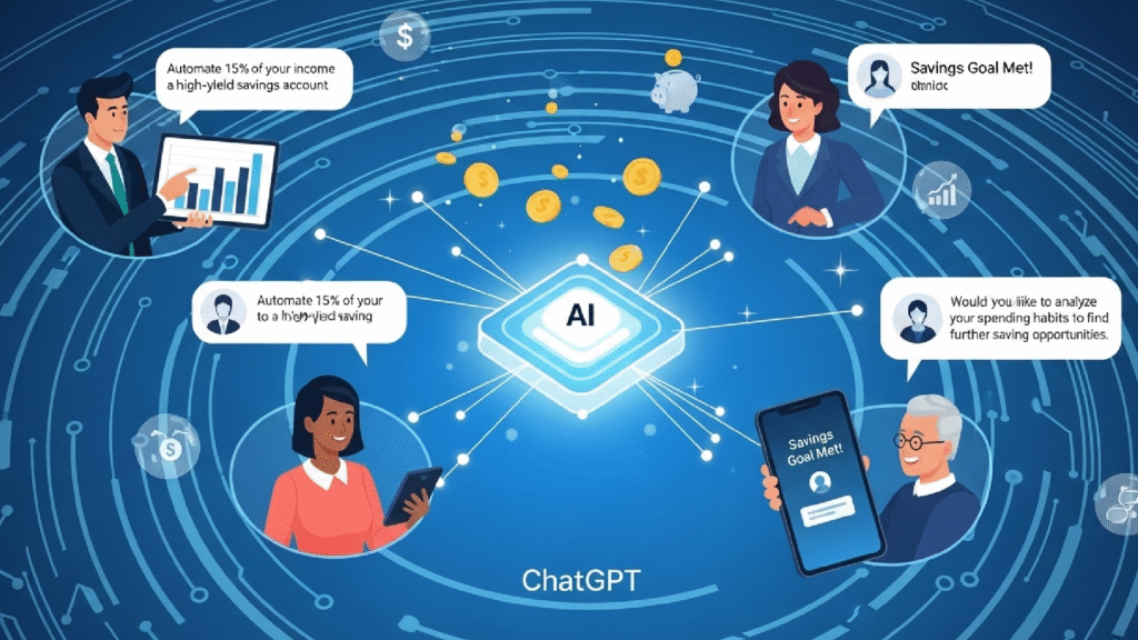 تصویری از صرفه‌جویی و مدیریت مالی با کمک هوش مصنوعی که موضوع اصلی مقاله را تقویت می‌کند.