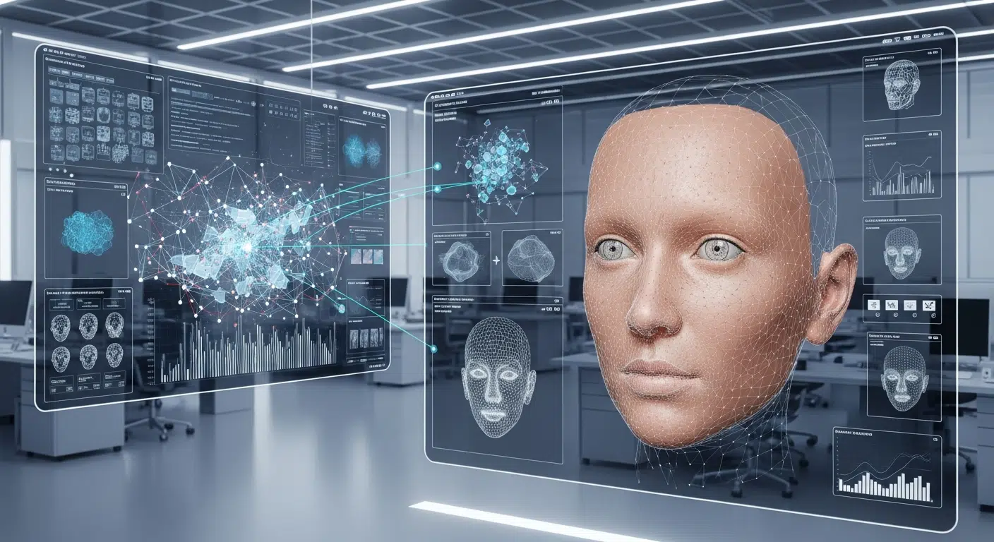 3D model of a deceased person's face reconstructed with 2wai AI technology