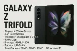 مشخصات فنی گوشی Galaxy Z TriFold source