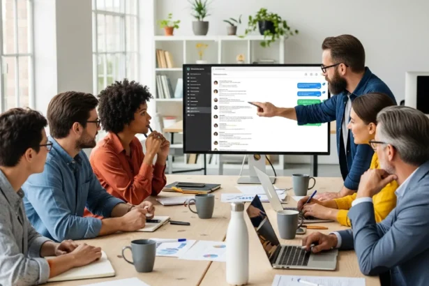 چت گروهی ChatGPT در یک محیط کاری تیمی