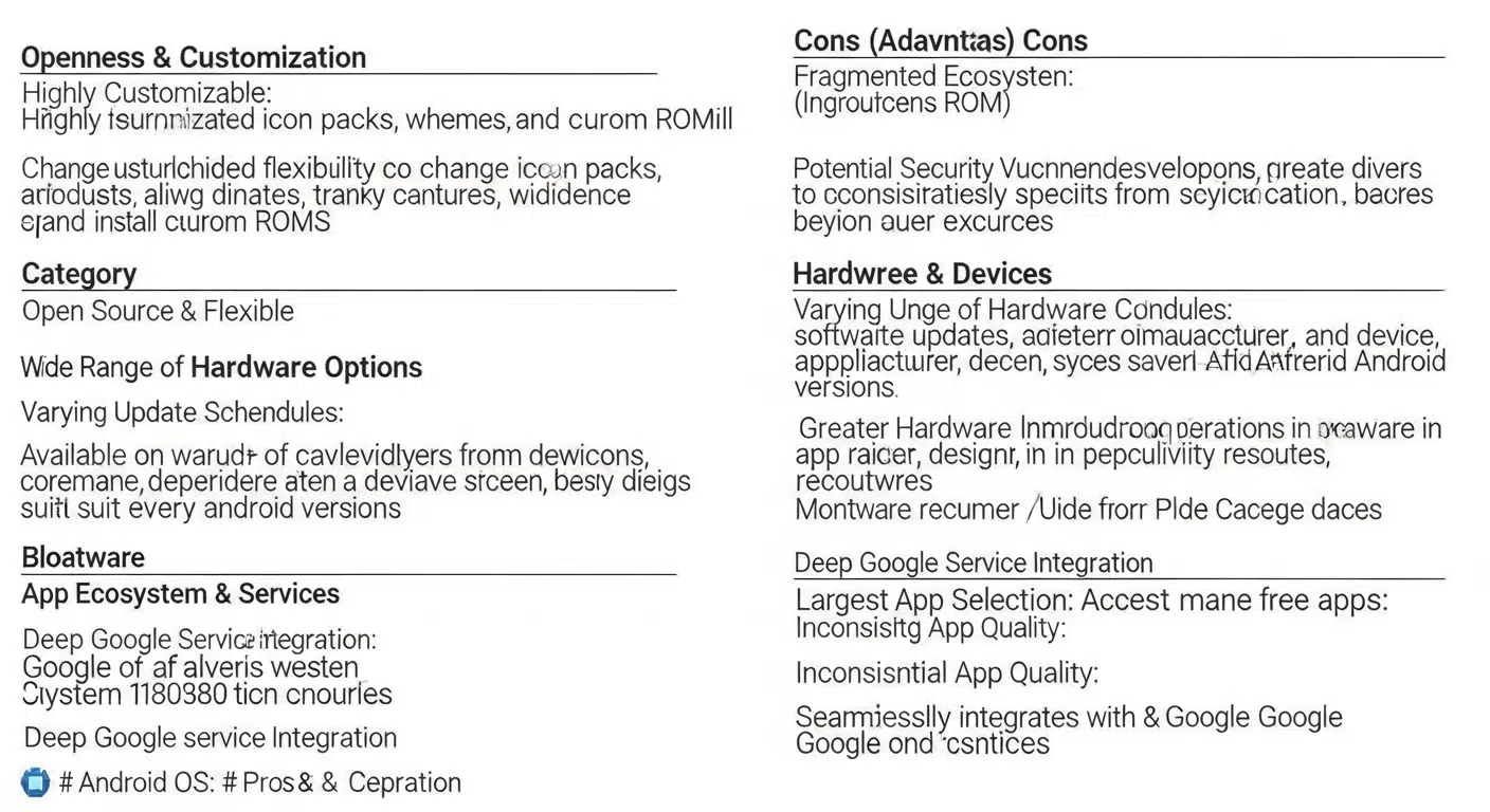 Advantages and disadvantages of Android
