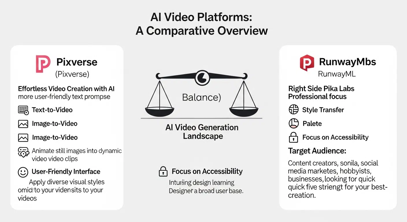 Comparing Pixverse with Pika Labs and RunwayML