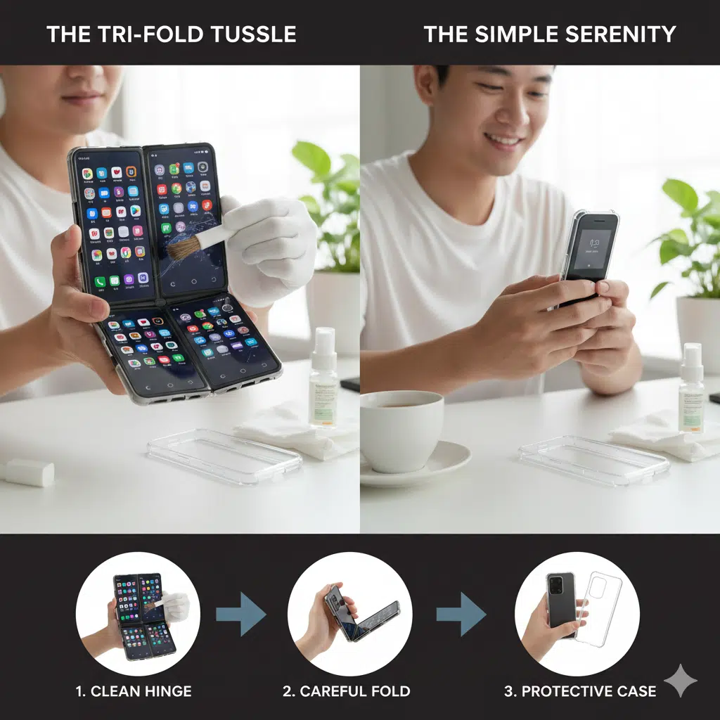 Maintaining three-piece phones