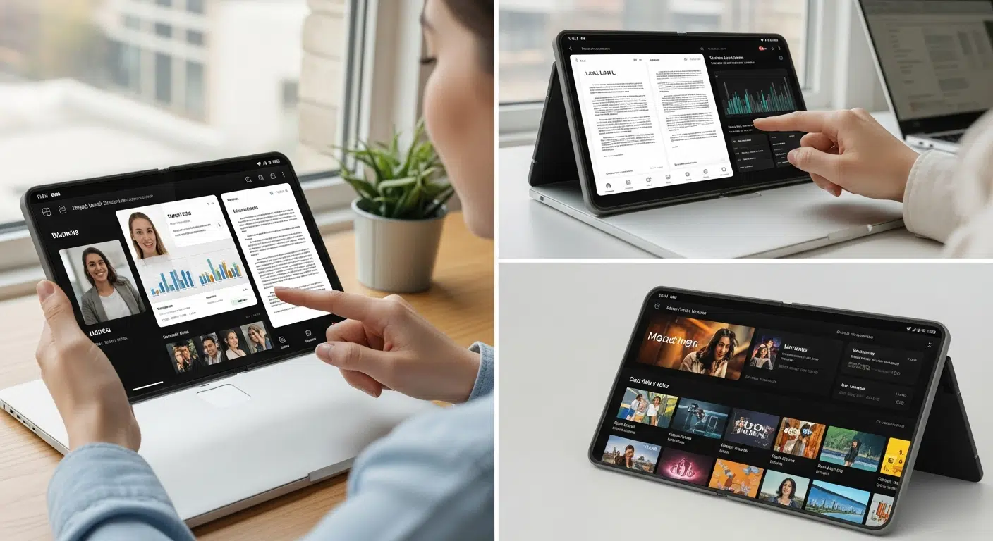 Use of a three-piece phone