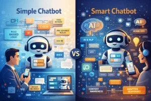 تفاوت چت بات ساده و چت بات هوشمند