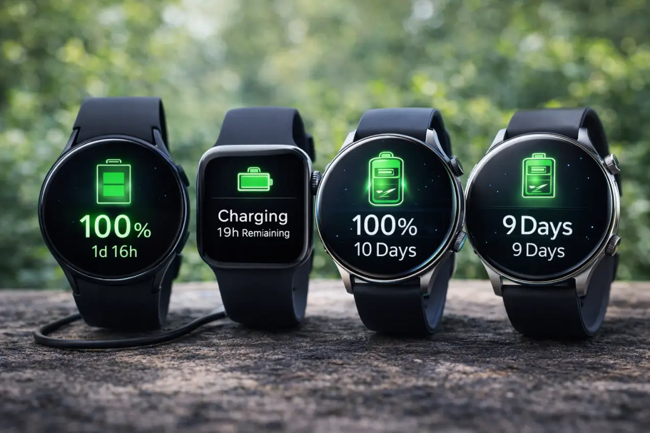مقایسه ساعت هوشمند برتر از نظر عمر باتری 